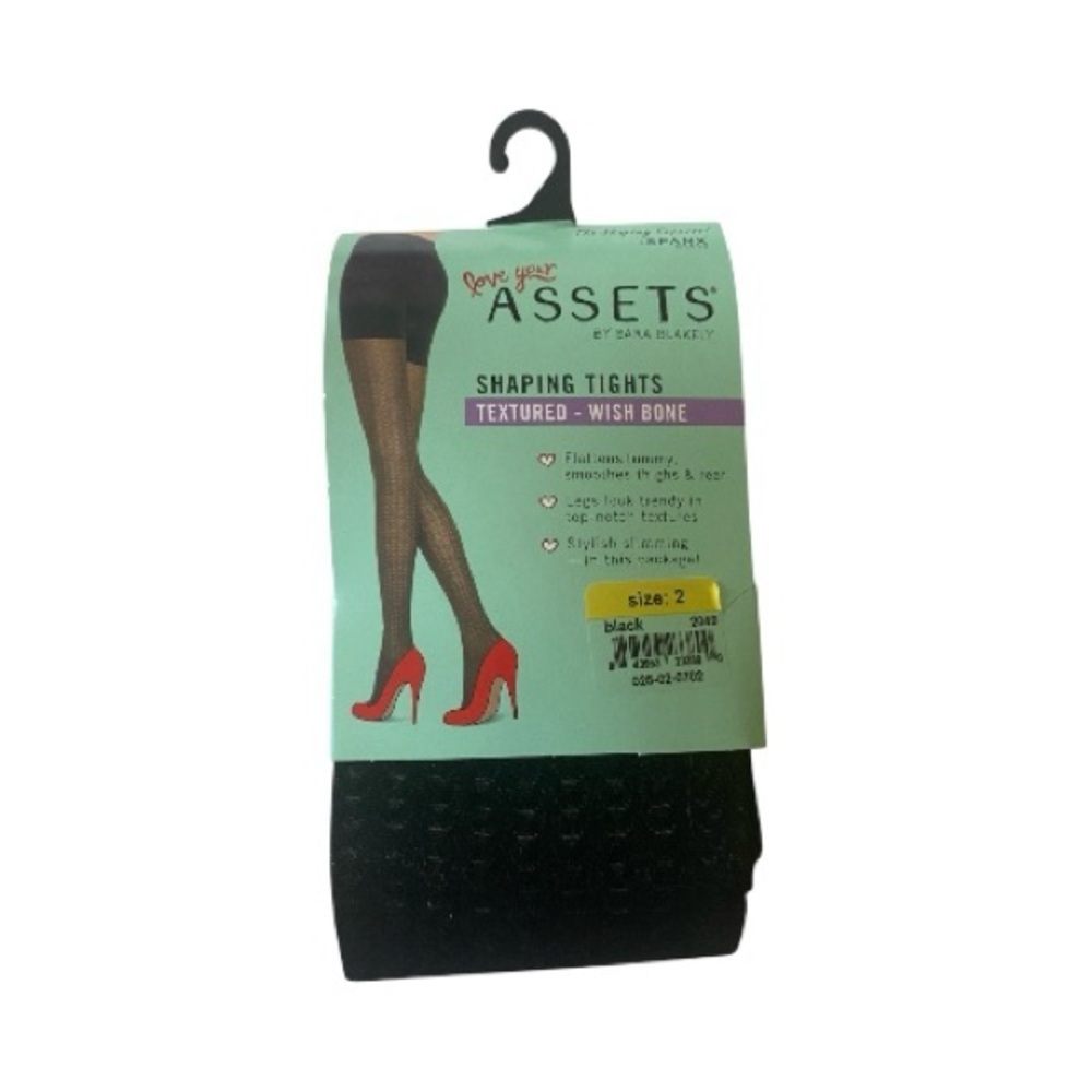NWT-Spanx-ASSETS- Textured Black Shaping Tights